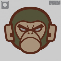  Monkey Stare Meme Morale Patch.2x3 Hook and Loop Patch. Made  in The USA