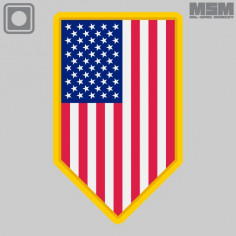 US Flag Vertical Shield PVC