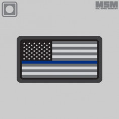 US Flag PVC Mini Thin Blue Line