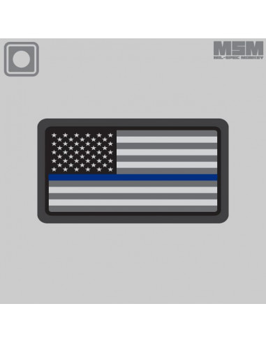 US Flag PVC Mini Thin Blue Line