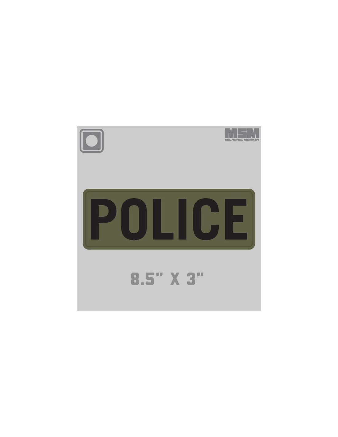 8 x 3 PVC POLICE Name Plate – PatchPanel