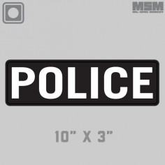 Velcro PVC Police Patch 6 x 3 Placard Identifier