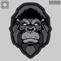Gorilla Head Morale Patch PVC