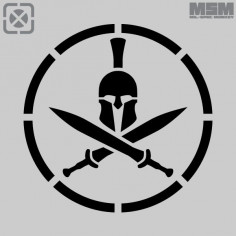 Spartan Helmet Stencil
