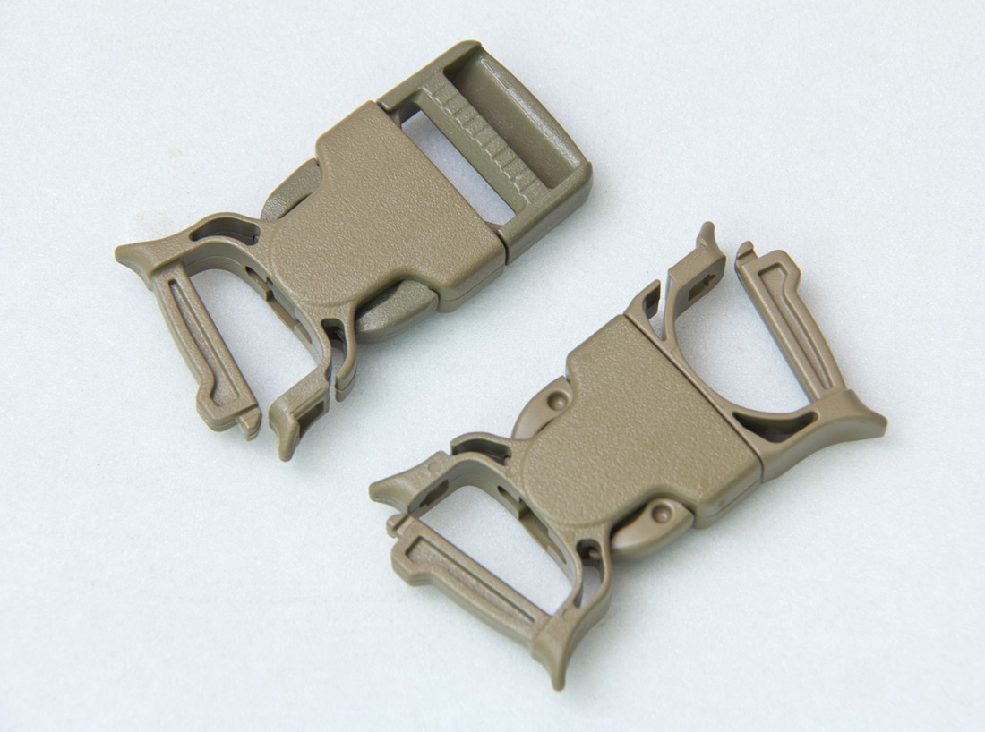 10-Pack Duraflex Siamese Slik Clip 1 (25mm) – Tan499 Buckle For Sewing Projects